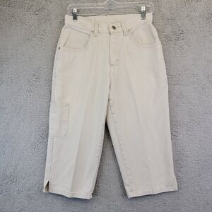 Riveted by Lee Capri Pants Women's Size 8 Khaki Cargo High-Rise Mom‎ Vintage